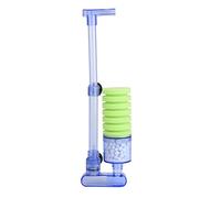 NIZUUONE Bomba de Aire con Filtro para Acuario, Esponja Bioquímica, Bomba de Oxígeno para Mini Suministros para Peceras (XY-2881 (Verde))