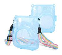 NIZUUONE Camera Protectora Caja Compacta PVC Ligero Antifall Probable para Polvo para Cámara Instantánea Mini11 con Correa para el Hombro (Blue)