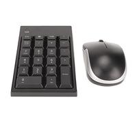 NIZUUONE Combo de Ratón con Teclado Numérico Inalámbrico, Ratón USB de 2,4 GHz, 22 Teclas, 1200DPI para Bancos, Escuelas y Empresas
