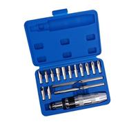 NIZUUONE Conjunto de Impacto Manual de 18 Piezas de 1/2 Pulgada, Kit de Controlador de Impacto Reversible con 17 Brocas de Acero de Aleación CRV para Sujetadores Oxidados Pernos