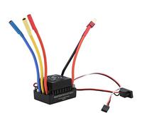 NIZUUONE Controlador de Velocidad Eléctrica 60A ESC Impermeable para el Agua para el Modelo Automático SCX10 1/10 RC, Respuesta de Gas Mejorada, Carreras para Todas Las Circunstancias, Negro