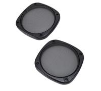 NIZUUONE Cubiertas de Rejilla de Altavoces de 2 Piezas Rejillas de Malla de Metal para Altavoces Marinos de Automóvil de Pared de Techo con 8 Tornillos de 137 Mm ABS Diseño de Protección de Hierro