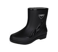 Nizza Schuhe Damen Women's Rain Water Shoes Top Rubber Shoes Casual and Fashionable All Outdoor Work Fishing Car Washing Kitchen Non Overshoes Rain Wasserfeste Schuhe Damen, Negro , 36 EU
