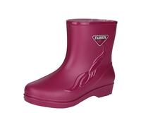 Nizza Schuhe Damen Women's Rain Water Shoes Top Rubber Shoes Casual and Fashionable All Outdoor Work Fishing Car Washing Kitchen Non Overshoes Rain Wasserfeste Schuhe Damen, morado, 39 EU
