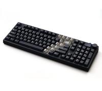NJ98 Teclado mecánico inalámbrico personalizado con perilla de pantalla, teclado RGB intercambiable en caliente al 96 % para Mac Windows (Samurai negro, placa de latón-G amarillo lechoso Pro)