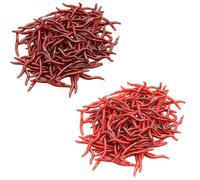 NJCXOLA 100 Piezas Señuelos de Pesca Gusano Artificial Señuelo Suave PláStico Blando Cebos Señuelo de Pesca Suave Shad para la Pesca de Peces Depredadores