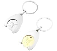 NJCXOLA 2 Piezas Ficha De Carrito De La Compra,Ficha De Carrito,Llavero para Carros De Compra,Llavero para Carrito De La Compra,Chip De Carro De La Compra