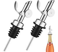 NJCXOLA 2 Piezas Vertedor de Acero Inoxidable para Botellas Cónica Boquillas Anti-Goteo Dispensador para Bebidas Cócteles Aceite y Vino