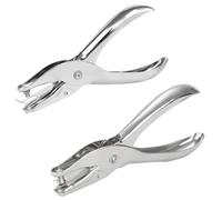 NJCXOLA 2pcs Perforadora Papel,Agujero Redondo,De Un Solo Orificio,Perforadora Papel 1 Agujero,Manual Punzón,Para Oficina, Escuela, Tarjetas Artesanal [3mm + 6mm]