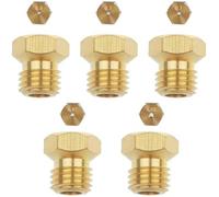 NJCXOLA 5 Piezas Chorro Boquilla de Chorro Gas Propano GLP, Inyectores Cocina Gas Butano Conversión Repuesto Universales para Quemadores Horno Rosca