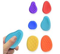 NJCXOLA 6 Piezas Pierre sensorielle en silicone, jouet fidget, jouet pour autisme, jouets de stimulation pour soulager le stress, aides à la coordination œil-main et à l'autisme