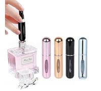NJCXOLA Atomizador de Perfume de 4 Piezas, Atomizador de Perfume de Viaje de 5ml, Atomizador de Perfume, Pulverizador de Perfume de Bolso, Mini Pulverizador de 5ml, Portátil