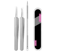 NJCXOLA Herramientas para Eliminar Espinillas, 3 Piezas Blackhead Remover Aguja de Acné, Puntos Negros Aguja Extractor Limpiador para Limpiador de Acne Poros Granos