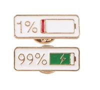 NJCXOLA Mi pin de batería social, 4 pines divertidos Para el estado de ánimo social, pines ajustables con 7 emociones, Broches y alfileres elegantes para mujer (B)