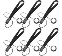 NJCXOLA Set de 6 Piezas Lens-Aid - Cordón con Clip Adhesivo para Tapa de Objetivos - con Clip Adhesivo Universal en Goma, Ideal para Canon, Nikon, Fuji, Tamron, Sigma, Olympus