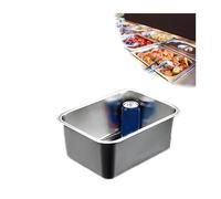 NJDQFA Apilable Recipiente para Calentar Alimentos,Contenedor Gastronorm Rectángulo,Recipiente para Gastronomía De Acero Inoxidable,36 * 27cm,15cm