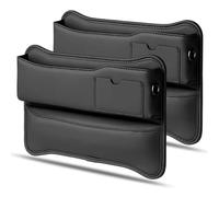 NJFOEUDT Organizador Coche Asiento para Hyundai Ioniq 5 Ioniq 6, Universal Cuero Caja de Almacenamiento Asientos Consola Central Organizador Gap Asiento Interior Accesorios,A/Black