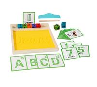 Njidher Bandeja De Escritura con | Caja de para Escritura de Letras - Juego Sensorial para Aprendizaje del Alfabeto en la Clase de Educación Especial para Chicos y Chicas