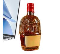 Njidher Botella Whisky | Jarra de Borbón 300 ml de vidrio - Tapa impermeable recipiente vacío para whisky vino casa y establecimientos