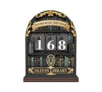 Njidher Contador de lectura de libros para leer libros leídos este año rastreador de lectura desafío 3D para lectores, profesores y amantes de la biblioteca