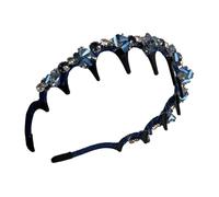 Njidher Diadema de Garra - Con Diseño De Strass Y Púas | Banda para Decorativa Antideslizante para Niñas y Mujeres en Hogar Bodas Novias Citas Vacaciones Diario y Festivales Musicales