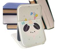 Njidher Espejo de mesa con iluminación - Espejo compacto reversible con aumento plegable portátil para viaje - Herramienta de belleza para oficinas equipajes niñas hotel bolsillo baño mujeres estudio