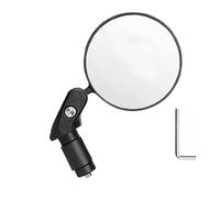 Njidher Espejo para bicicleta, lente convexa ajustable de 360 grados, espejo retrovisor lateral totalmente ajustable de 360 grados, para bicicletas de montaña, bicicletas de carretera, scooters