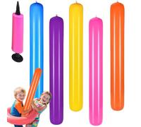 Njidher Fritas De Piscina | 5 Piezas De Bastones Flotantes - Palo Inflable, Flotador Portátil, Equipo Deportivo Para La Playa, Lago, Viaje Y Adultos