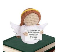 Njidher - Gancho de apoyo emocional - ángel de punto creativo - decoración linda para oficina, cumpleaños, regalo para mujer y hombre