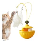 Njidher Juguetes Interactivos para Gatos - Barra de Pluma Automática Sacudiendo con Bolas de Cataña,Juguete de Ejercicio para Gatos | Pequeño Y Mediano Interior Y Exterior Curso Porches Jardines