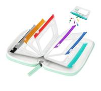 Njidher Pastillero | Impermeable Silicona Para Comprimidos Masticables | Con 14 Compartimentos, Código De Color, Con Cremallera Y Viajera Reutilizable Para Pastillas | Mayores, Niños,
