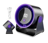Njidher Ventiladores Pequeños De Escritorio,100 Velocidades Ventilador De Mesa Silencioso Y Duradero - Soplador y Circulador de Aire con Pantalla LED para Camping Dormitorio Coche Habitación