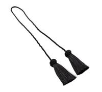 NJIEzhao 1Pc Tassel Curtain Tieback Gold Tiebacks for Curtains Rope Holder Accessories Polyester Cord Abrazaderas para Cortinas de Cuerda(Charcoal)