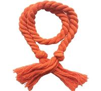 NJIEzhao 2Pcs Handmade Tassel Curtain Tieback Multicolor Buckles Household Decorative Accessories Hand Cotton Linen Rope Abrazaderas para Cortinas de Cuerda(Orange)
