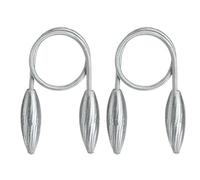 NJIEzhao 2pcs/Set Curtain Tiebacks Arbitrary Shape Twist Alloy Hanging Belts Ropes Holdback Accessoires Abrazaderas para Cortinas de Cuerda(Grey)