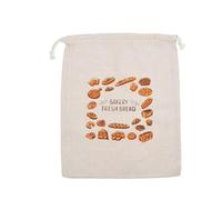 NJIEzhao Bolsas de Lino para Guardar Pan Bolsa de Almacenamiento Pan con cordón Lino Reutilizable, Organizador Alimentos Lavable, Artesano Cocina casero(Style B)
