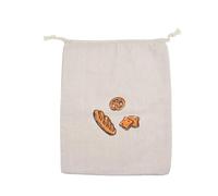 NJIEzhao Bolsas de Lino para Guardar Pan Bolsa de Almacenamiento Pan con cordón Lino Reutilizable, Organizador Alimentos Lavable, Artesano Cocina casero(Style C)