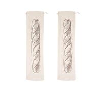 NJIEzhao Bolsas de Lino para Guardar Pan Bolsa Grande de Lino for Pan, Bolsas Almacenamiento Reutilizables for Mantenimiento Fresco, contenedor Lavable ecológico for panaderías, 2 uds(Style B)