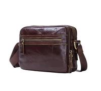 NJIEzhao Bolso bandolera pequeño de piel Bolso bandolera de cuero for hombre, bolsos hombro for tarjetas crédito, marca lujo for con bolsillo for monedas