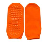 NJIEzhao Calcetines Antideslizantes para Yoga 12 par/lote calcetines de trampolín for adultos deportes interior suelo antideslizante mujeres algodón Yoga masaje pies(Orange,XL Adults 21cm)