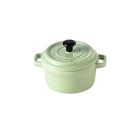 NJIEzhao Cuenco de cerámica for desayuno 200 ml con tapa, apto for horno, minicazuela for sopa Cuenco de cerámica(Green)