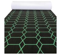 NJIEzhao El patrón Hexagonal Cubre la Alfombra empalmada, Espuma EVA autoadhesiva, lámina for Cubierta de Barco, Almohadilla for Suelo Cubierta de Barco en Espuma EVA(Black Green Small)
