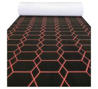 NJIEzhao El patrón Hexagonal Cubre la Alfombra empalmada, Espuma EVA autoadhesiva, lámina for Cubierta de Barco, Almohadilla for Suelo Cubierta de Barco en Espuma EVA(Black Red Small)
