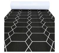 NJIEzhao El patrón Hexagonal Cubre la Alfombra empalmada, Espuma EVA autoadhesiva, lámina for Cubierta de Barco, Almohadilla for Suelo Cubierta de Barco en Espuma EVA(Black White Big)