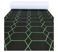 NJIEzhao El patrón Hexagonal Cubre la Alfombra empalmada, Espuma EVA autoadhesiva, lámina for Cubierta de Barco, Almohadilla for Suelo Cubierta de Barco en Espuma EVA(Black Green Big)