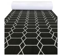 NJIEzhao El patrón Hexagonal Cubre la Alfombra empalmada, Espuma EVA autoadhesiva, lámina for Cubierta de Barco, Almohadilla for Suelo Cubierta de Barco en Espuma EVA(Black White Small)