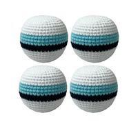 NJIEzhao Footbag Tejido a Mano 6 Pcs Handmade Crochet Kick Balls Soft Knitted Footbag Portable Juggling for Indoor & Outdoor Play Toys(4 pcs)