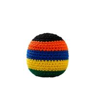 NJIEzhao Footbag Tejido a Mano Bright Striped Handmade Crochet Juggling Balls Soft Durable Footbag Sacks Stress Relief(Random Color 1 Pc)