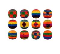 NJIEzhao Footbag Tejido a Mano Soft, Handmade Soccer Bags and Juggling Balls for Young People: Durable Sports Toys(Random 12pc)