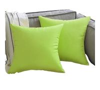 NJIEzhao Funda Almohada 1 Uds. Fundas de Almohada for Exteriores, Funda de cojín Cuadrada Decorativa, Almohadas for Patio, decoración de sofá y habitación(Green,400mm*400mm)